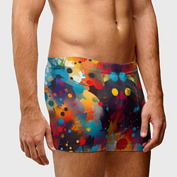 Трусы-боксеры мужские Mirrow colorful blots - abstraction - vogue, цвет: 3D-принт — фото 2