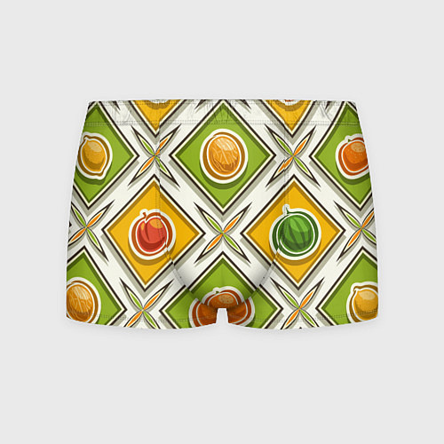 Мужские трусы Fruits and berries pattern / 3D-принт – фото 1