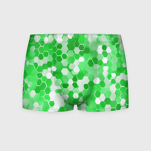 Мужские трусы Кибер Hexagon Зелёный / 3D-принт – фото 1