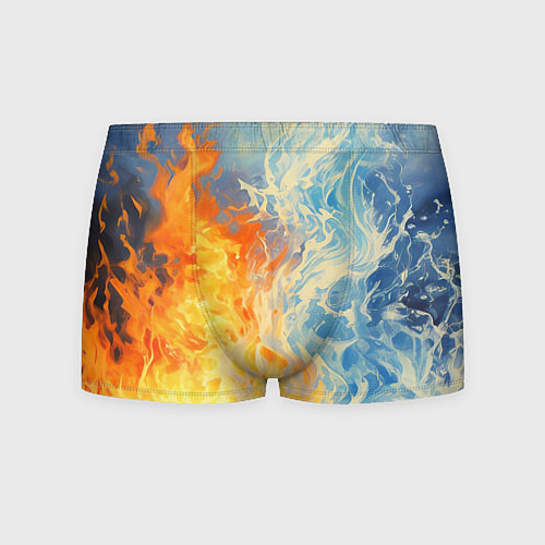 Мужские трусы Вода и пламя абстракция / 3D-принт – фото 1