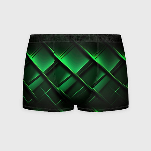 Мужские трусы Зеленые неоновые плиты / 3D-принт – фото 1