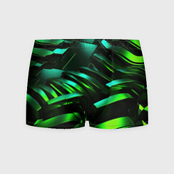 Трусы-боксеры мужские Dark green abstract, цвет: 3D-принт