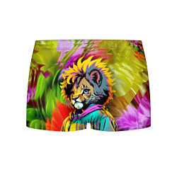 Трусы-боксеры мужские Funny lion cub - pop art, цвет: 3D-принт