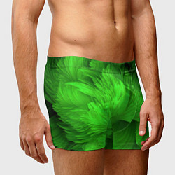 Трусы-боксеры мужские Зеленая объемная абстракция, цвет: 3D-принт — фото 2