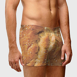 Трусы-боксеры мужские Хлеб с кунжутом, цвет: 3D-принт — фото 2