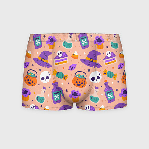 Мужские трусы Halloween skulls pattern / 3D-принт – фото 1