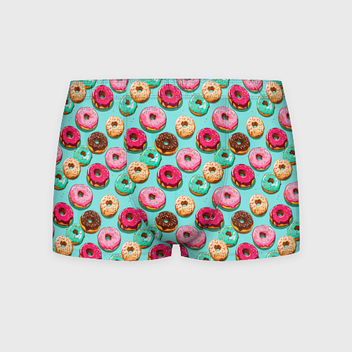 Мужские трусы Разноцветные пончики паттерн / 3D-принт – фото 1