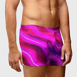 Трусы-боксеры мужские Розовая объемная абстракция, цвет: 3D-принт — фото 2