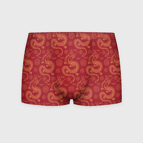Мужские трусы Dragon red pattern / 3D-принт – фото 1