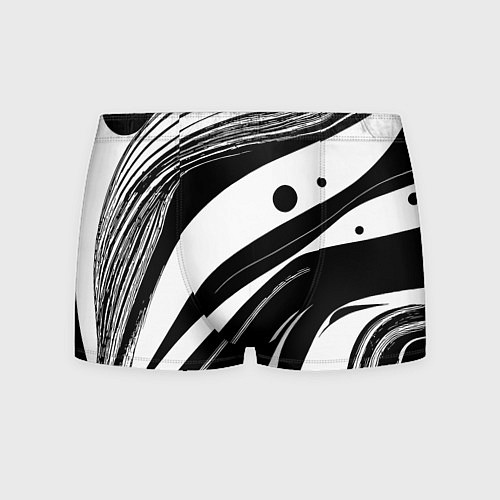 Мужские трусы Abstract black and white composition / 3D-принт – фото 1