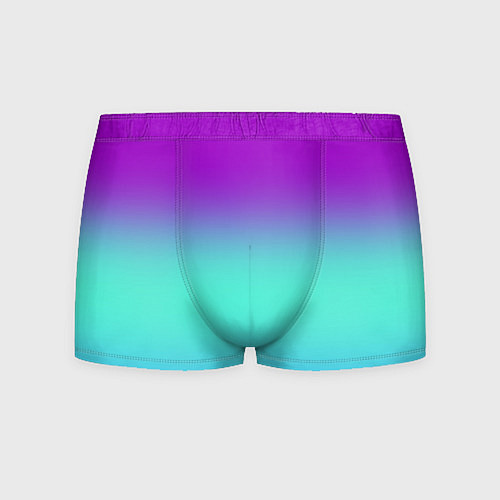 Мужские трусы Фиолетовый бирюзовый голубой неоновый градиент / 3D-принт – фото 1