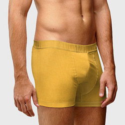 Трусы-боксеры мужские Жёлтый однотонный текстура, цвет: 3D-принт — фото 2
