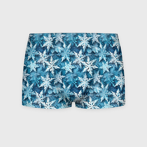 Мужские трусы New Years pattern with snowflakes / 3D-принт – фото 1
