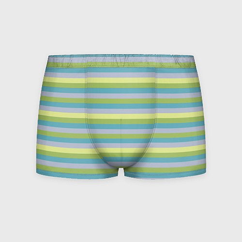 Мужские трусы Серый и лимонный полосатый / 3D-принт – фото 1