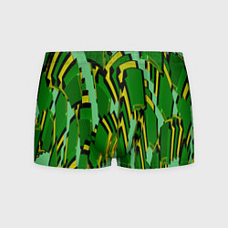 Мужские трусы Зеленая псевдокамуфляжная геометрия