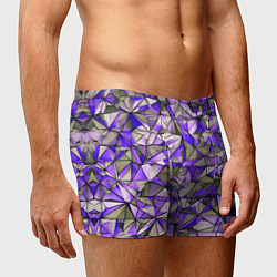 Трусы-боксеры мужские Маленькие фиолетовые треугольники, цвет: 3D-принт — фото 2