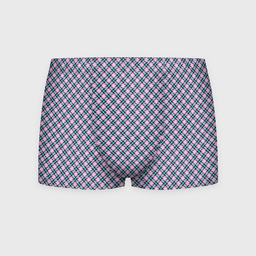 Мужские трусы Фиолетовая - розовая клетка / 3D-принт – фото 1