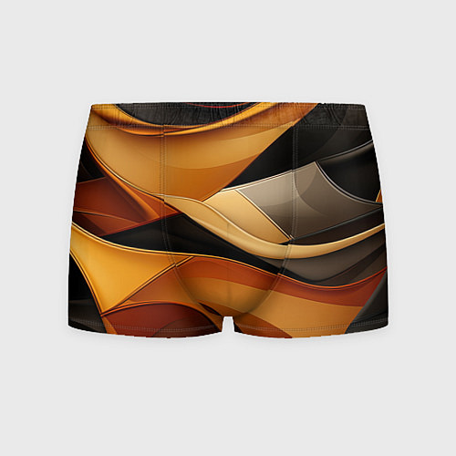 Мужские трусы Желтая и черная абстракция / 3D-принт – фото 1