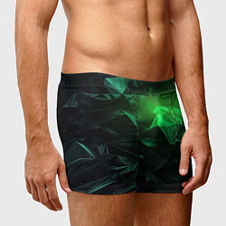 Трусы-боксеры мужские Глубина зеленого абстракции, цвет: 3D-принт — фото 2