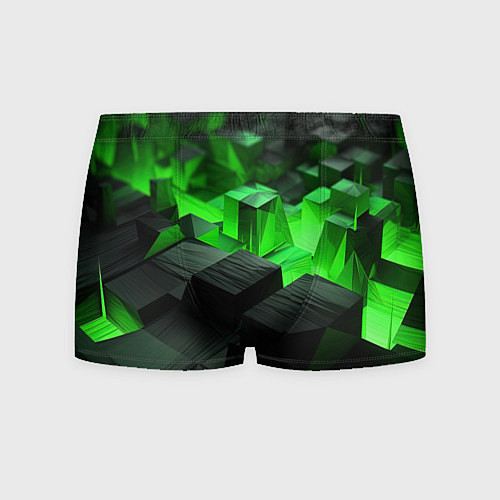 Мужские трусы Глубина зеленых плоскостей / 3D-принт – фото 1