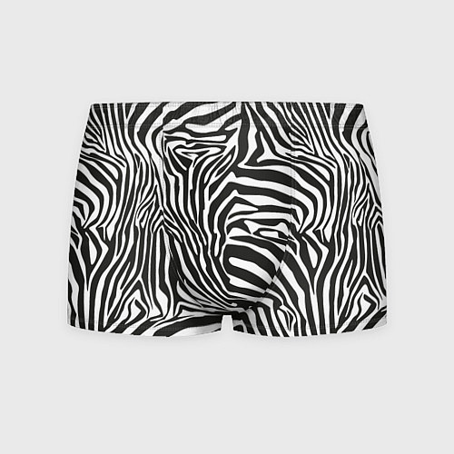 Мужские трусы Шкура зебры черно - белая графика / 3D-принт – фото 1
