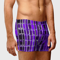 Трусы-боксеры мужские Фиолетовые прямоугольники, цвет: 3D-принт — фото 2