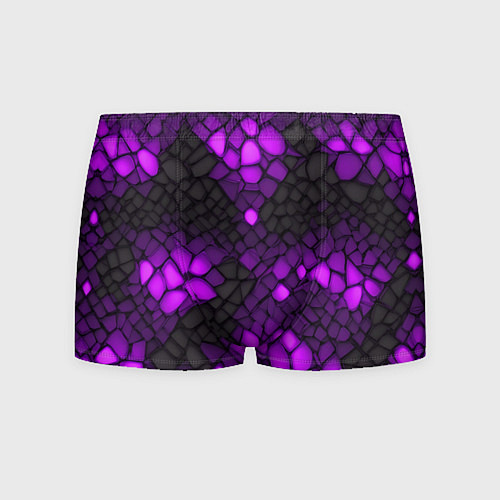 Мужские трусы Фиолетовый трескающийся камень / 3D-принт – фото 1