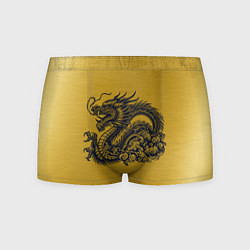 Трусы-боксеры мужские Дракон на золоте, цвет: 3D-принт