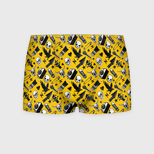 Мужские трусы Музыкальный рокенрольный узор / 3D-принт – фото 1