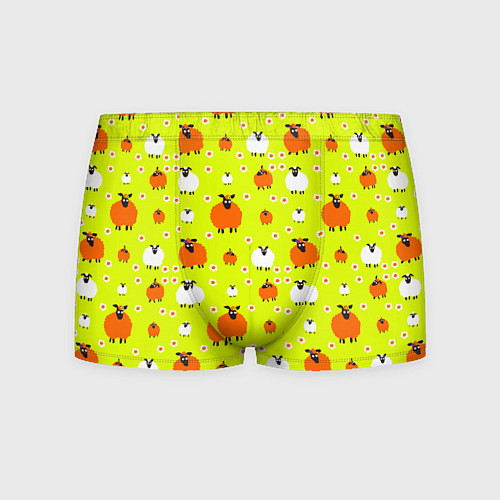 Мужские трусы Стадо овец в поле / 3D-принт – фото 1