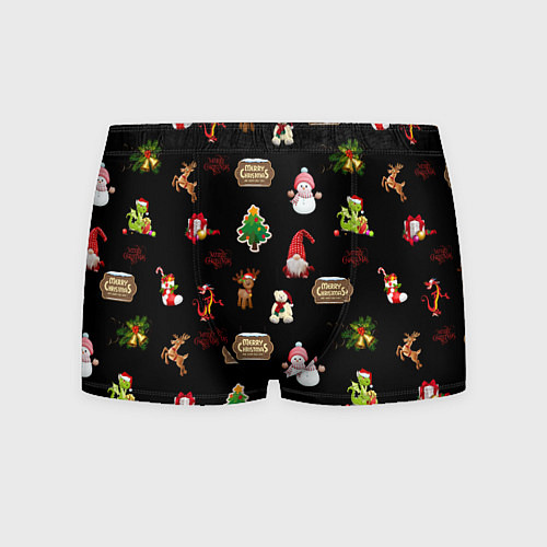 Мужские трусы Много новогодних игрушек / 3D-принт – фото 1