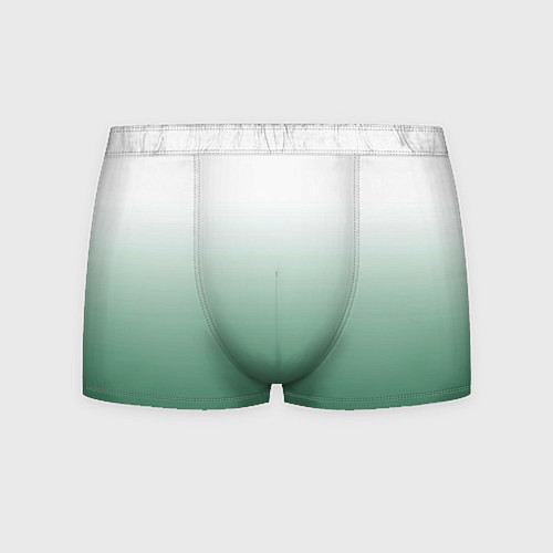 Мужские трусы Туманный градиент бело-зелёный / 3D-принт – фото 1