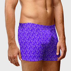 Трусы-боксеры мужские Паттерн маленькие сердечки фиолетовый, цвет: 3D-принт — фото 2
