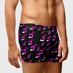 Трусы-боксеры мужские JoJos Bizarre neon pattern logo, цвет: 3D-принт — фото 2