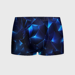 Трусы-боксеры мужские Синяя геометрическая абстракция, цвет: 3D-принт