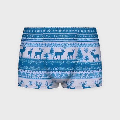 Мужские трусы Синие олени / 3D-принт – фото 1