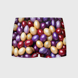 Трусы-боксеры мужские Красные и фиолетовые пасхальные яйца, цвет: 3D-принт