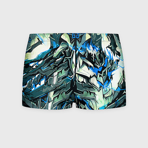 Мужские трусы Синий камень на чёрном фоне / 3D-принт – фото 1