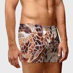 Трусы-боксеры мужские Жирафы - африканский паттерн, цвет: 3D-принт — фото 2