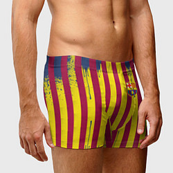 Трусы-боксеры мужские Полосатые цвета футбольного клуба Барселона, цвет: 3D-принт — фото 2