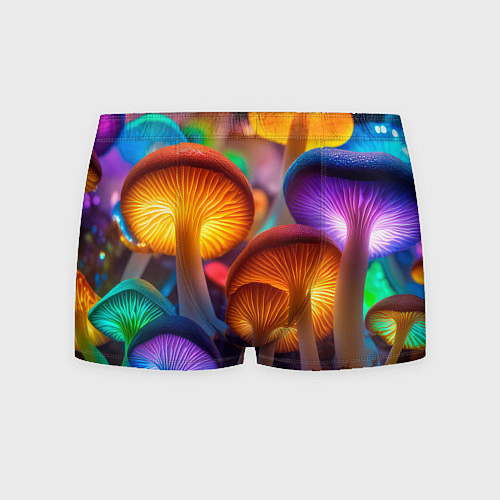 Мужские трусы Неоновые светящиеся грибы / 3D-принт – фото 1