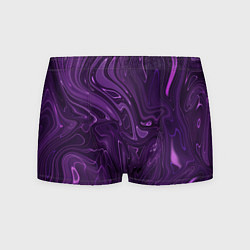 Трусы-боксеры мужские Абстакция на темно фиолетовом, цвет: 3D-принт