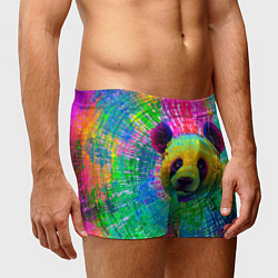 Трусы-боксеры мужские Цветная панда, цвет: 3D-принт — фото 2