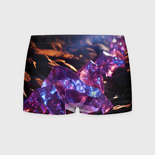 Мужские трусы Фиолетовые комические камни / 3D-принт – фото 1