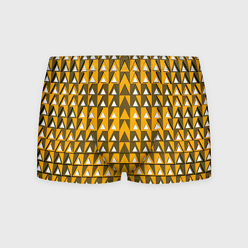 Мужские трусы Узор из треугольников жёлтый / 3D-принт – фото 1