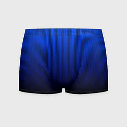 Трусы-боксеры мужские Полосатый градиент сине-чёрный, цвет: 3D-принт