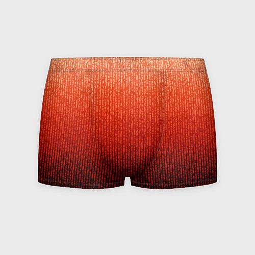 Мужские трусы Полосатый градиент оранжево-красный в чёрный / 3D-принт – фото 1