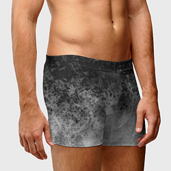 Трусы-боксеры мужские Абстракция - серые чернила, цвет: 3D-принт — фото 2