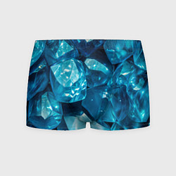 Трусы-боксеры мужские Голубой камень апатит - текстура, цвет: 3D-принт
