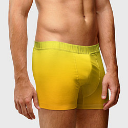 Трусы-боксеры мужские Градиент насыщенный жёлтый, цвет: 3D-принт — фото 2